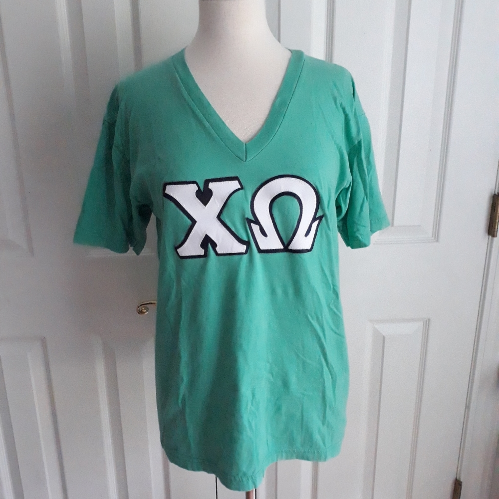 Chi Omega jersey teal medium